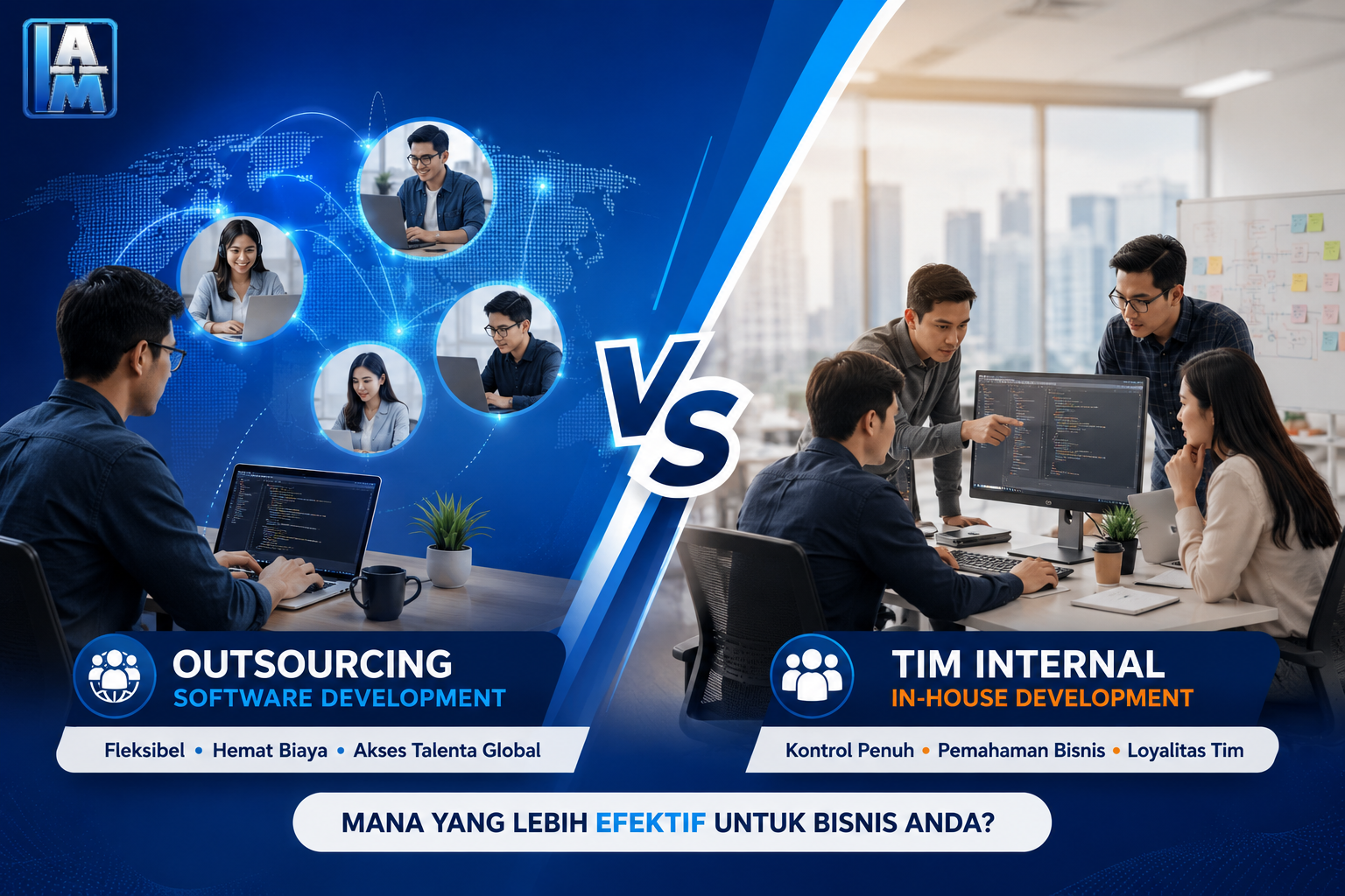 Outsourcing Software Development vs Tim Internal untuk Pengembangan Aplikasi Perusahaan